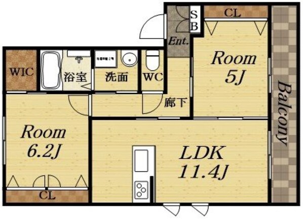 田尾寺駅 徒歩30分 2階の物件間取画像